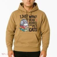 School Education Reading Teacher Knowledge Power Cat Book Hoodie thumb 2