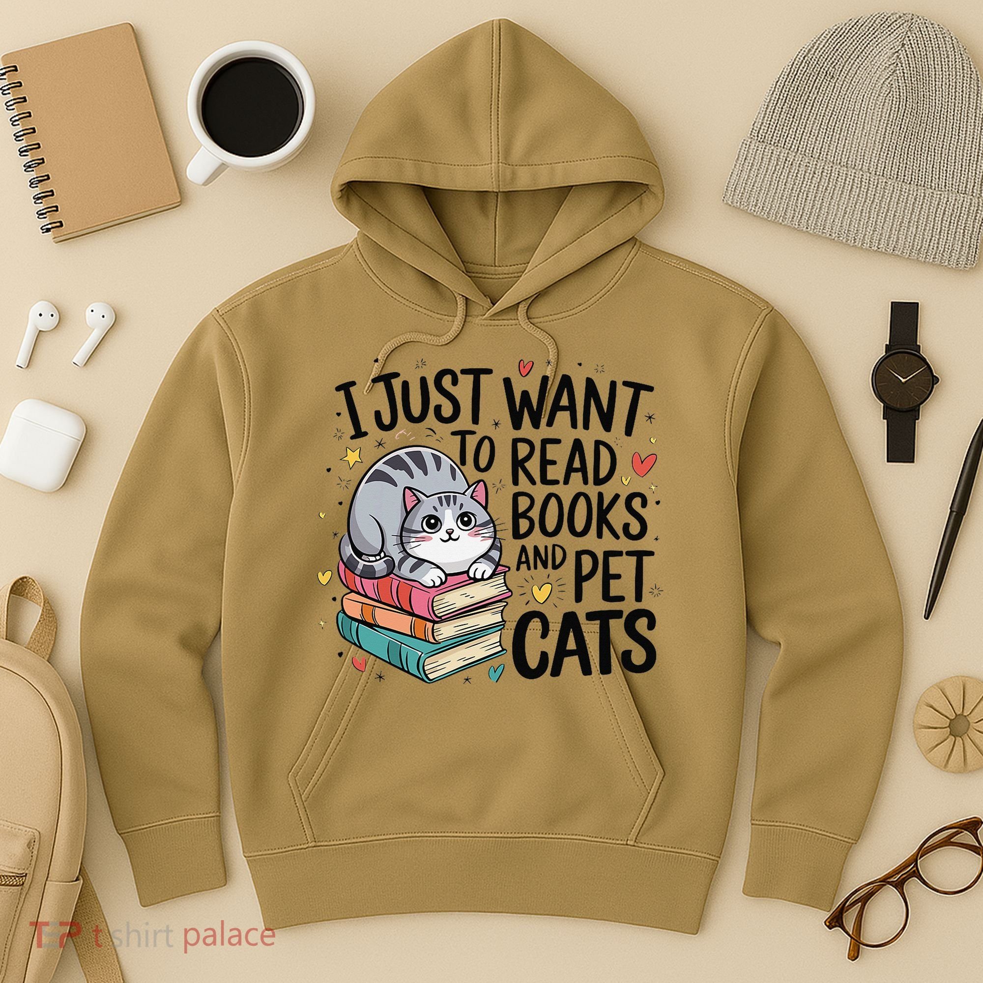 School Education Reading Teacher Knowledge Power Cat Book Hoodie
