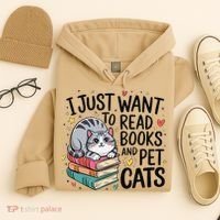 School Education Reading Teacher Knowledge Power Cat Book Hoodie thumb 4