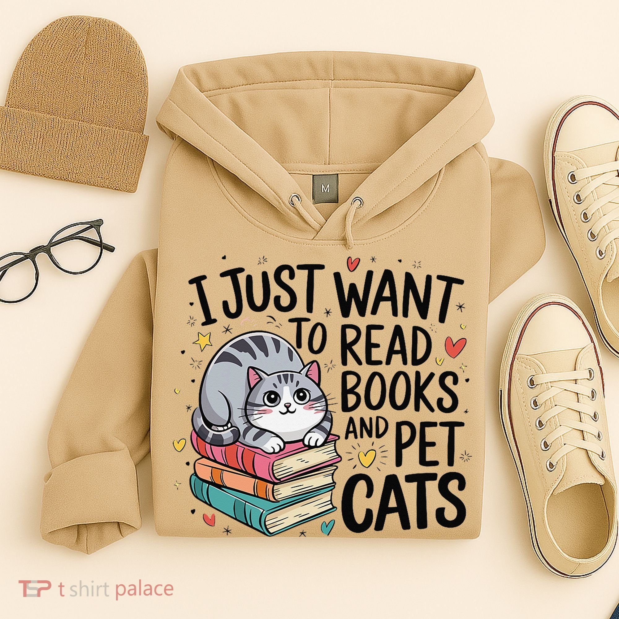 School Education Reading Teacher Knowledge Power Cat Book Hoodie