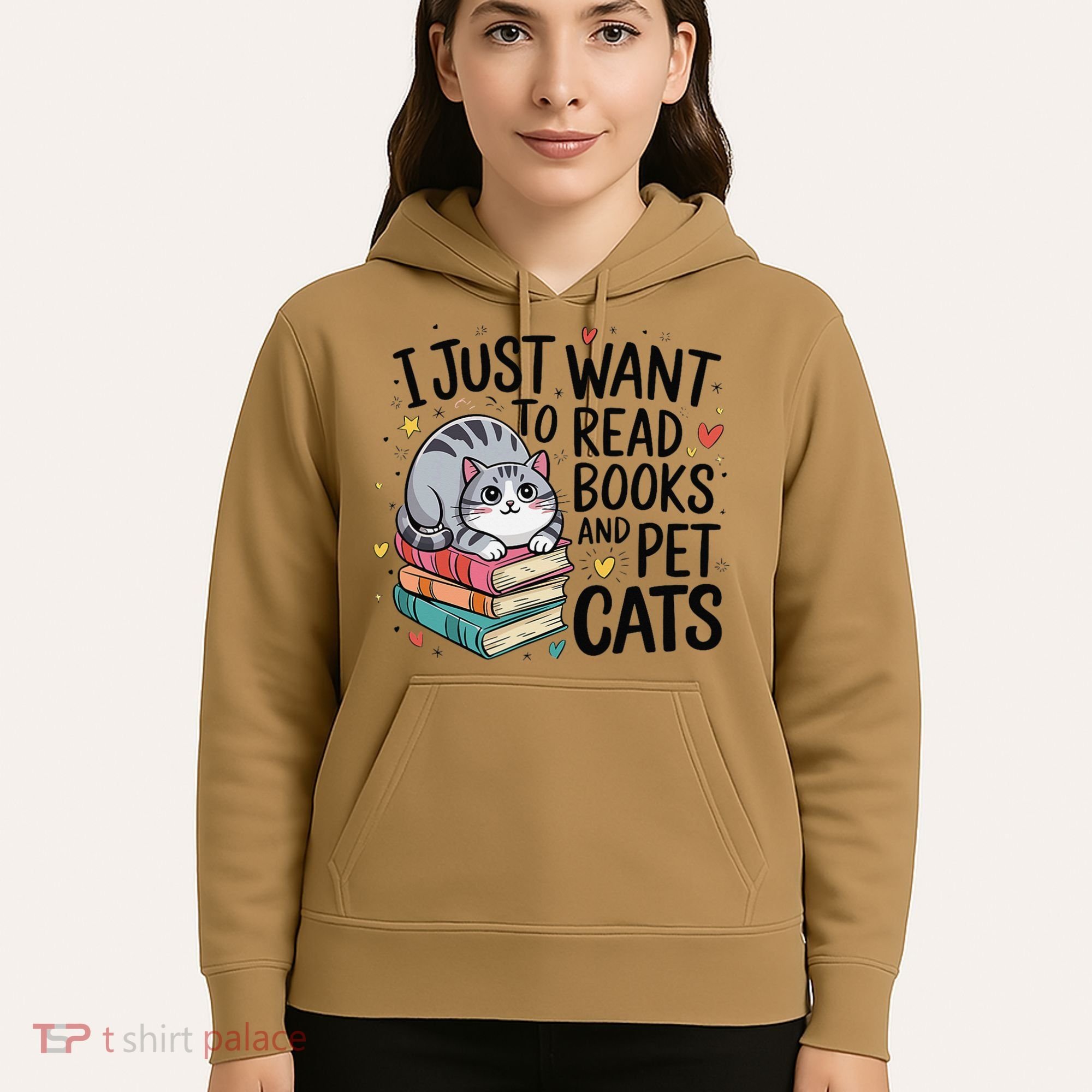 School Education Reading Teacher Knowledge Power Cat Book Hoodie
