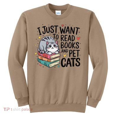 School Education Reading Teacher Knowledge Power Cat Book Sweatshirt