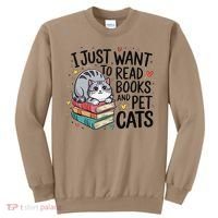 School Education Reading Teacher Knowledge Power Cat Book Sweatshirt thumb 0