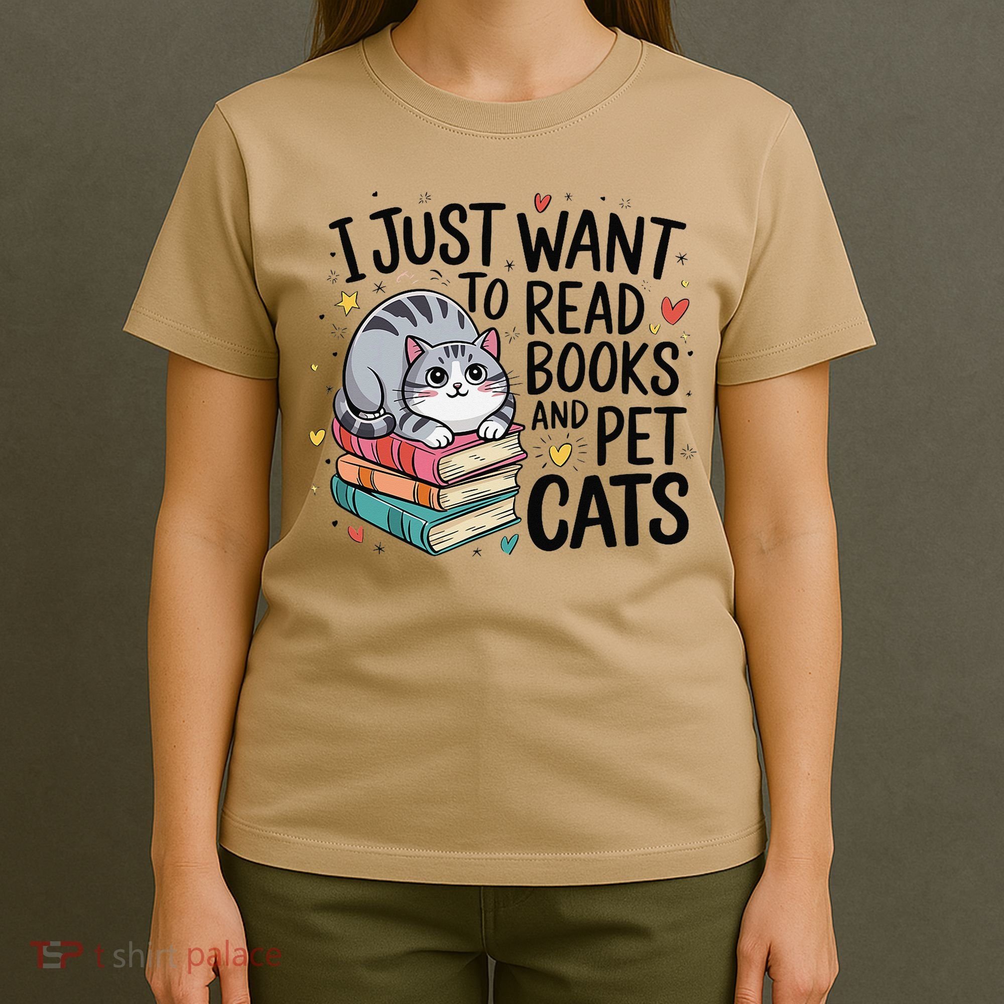 School Education Reading Teacher Knowledge Power Cat Book T-Shirt