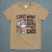 School Education Reading Teacher Knowledge Power Cat Book T-Shirt thumb 5