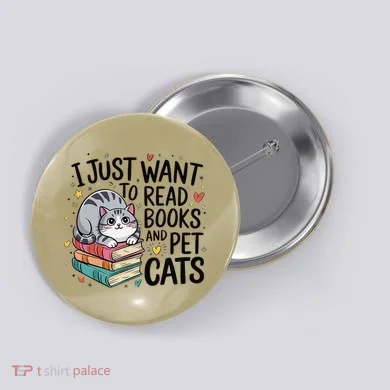 School Education Reading Teacher Knowledge Power Cat Book Button