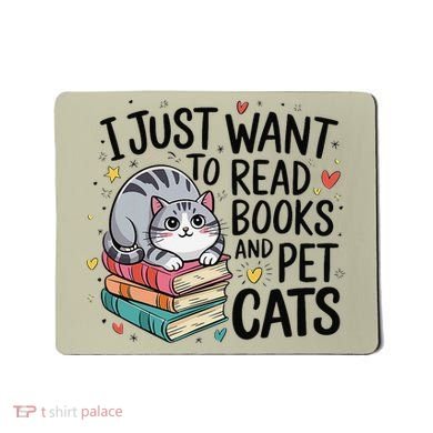 School Education Reading Teacher Knowledge Power Cat Book Mousepad