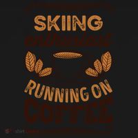 Skiing Enthusiast Running On Coffee Caffeine Lover Cool Gift Backpack thumb 2