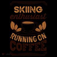 Skiing Enthusiast Running On Coffee Caffeine Lover Cool Gift Coffee Mug thumb 5