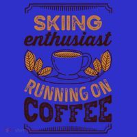 Skiing Enthusiast Running On Coffee Caffeine Lover Cool Gift Baby Bodysuit thumb 2