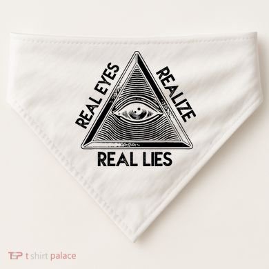 Seeing Eye Realize Real Lies Truth Awareness USA-Made Doggie Bandana