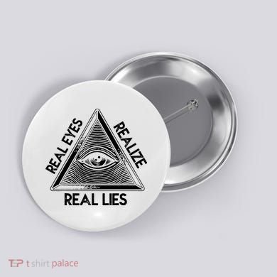Seeing Eye Realize Real Lies Truth Awareness Button