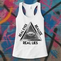 Seeing Eye Realize Real Lies Truth Awareness Women's Tank Top thumb 3