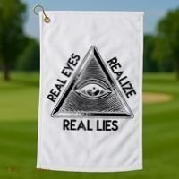 Seeing Eye Realize Real Lies Truth Awareness Golf Towel thumb 1