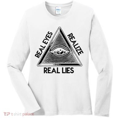 Seeing Eye Realize Real Lies Truth Awareness Women's Long Sleeve Shirt