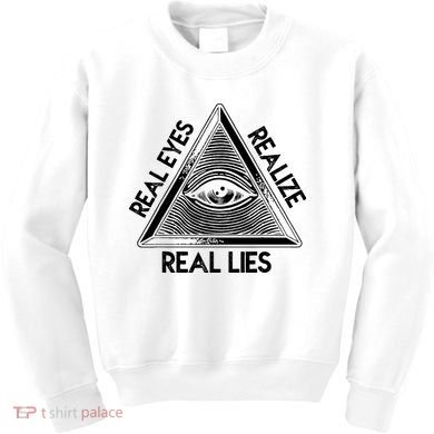 Seeing Eye Realize Real Lies Truth Awareness Kids Sweatshirt