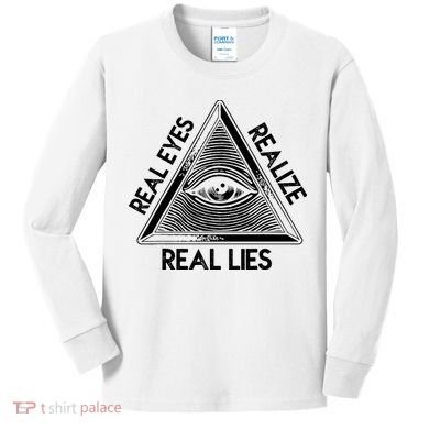 Seeing Eye Realize Real Lies Truth Awareness Kids Long Sleeve Shirt