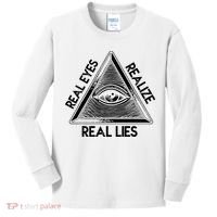 Seeing Eye Realize Real Lies Truth Awareness Kids Long Sleeve Shirt thumb 0