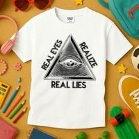Seeing Eye Realize Real Lies Truth Awareness Kids T-Shirt thumb 3