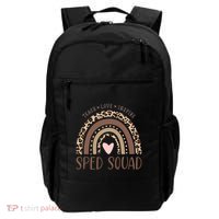 Special Education Sped Sped Squad Leopard Rainbow Modern Meaningful Gift Backpack thumb 0
