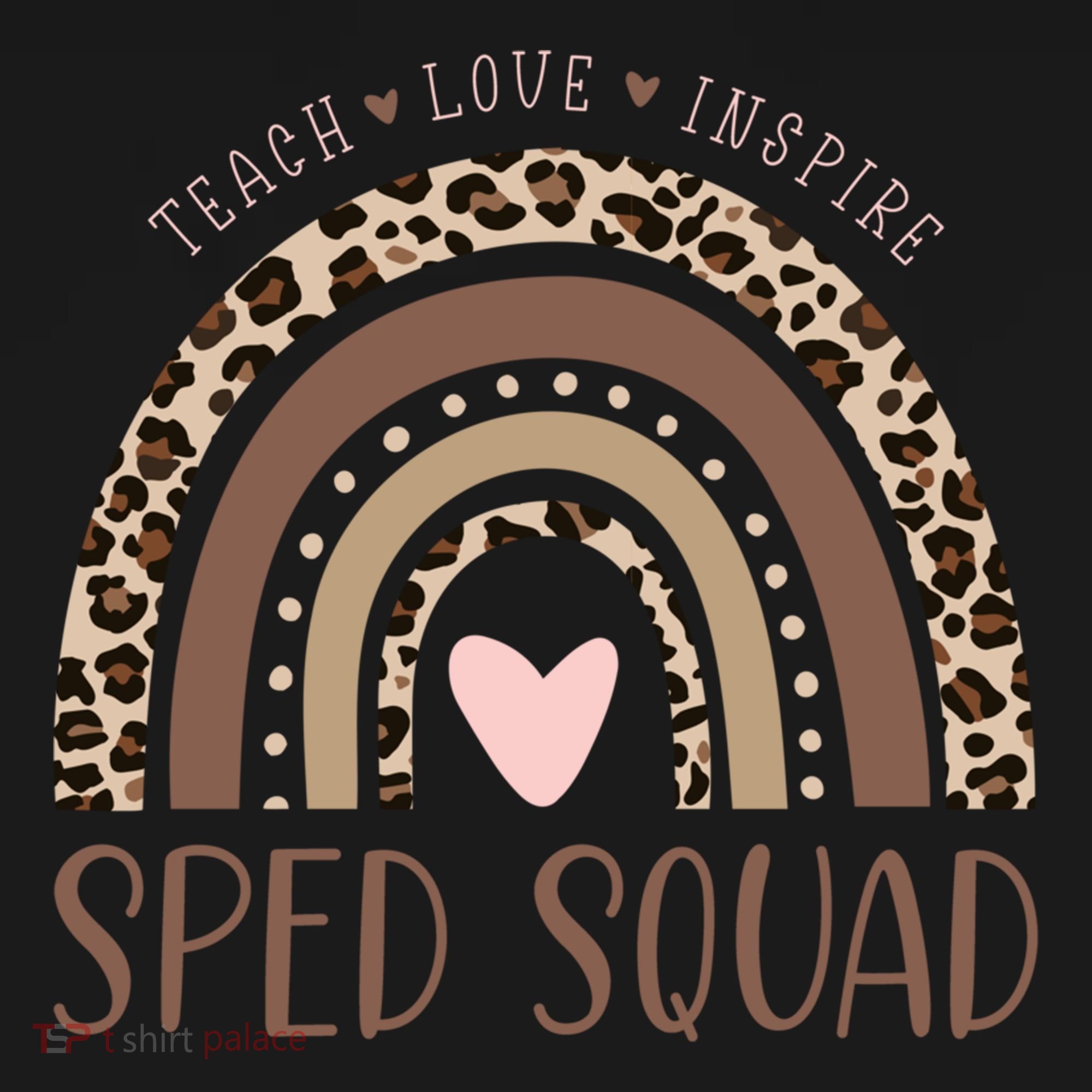 Special Education Sped Sped Squad Leopard Rainbow Modern Meaningful Gift Pajama Set