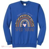 Special Education Sped Sped Squad Leopard Rainbow Modern Meaningful Gift Sweatshirt thumb 0