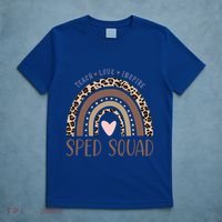 Special Education Sped Sped Squad Leopard Rainbow Modern Meaningful Gift T-Shirt thumb 5