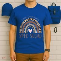 Special Education Sped Sped Squad Leopard Rainbow Modern Meaningful Gift T-Shirt thumb 6