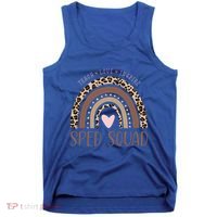 Special Education Sped Sped Squad Leopard Rainbow Modern Meaningful Gift Tank Top thumb 0