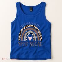 Special Education Sped Sped Squad Leopard Rainbow Modern Meaningful Gift Tank Top thumb 2