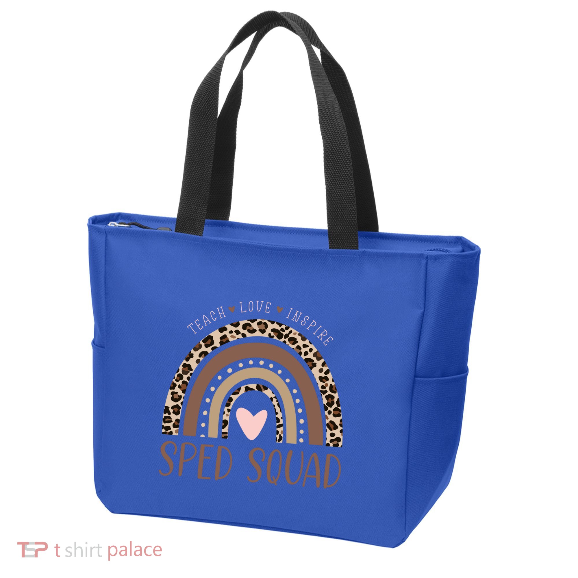 Special Education Sped Sped Squad Leopard Rainbow Modern Meaningful Gift Tote Bag