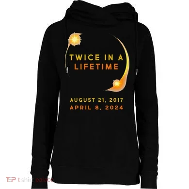 Solar Eclipse Womens Funnel Neck Pullover Hood
