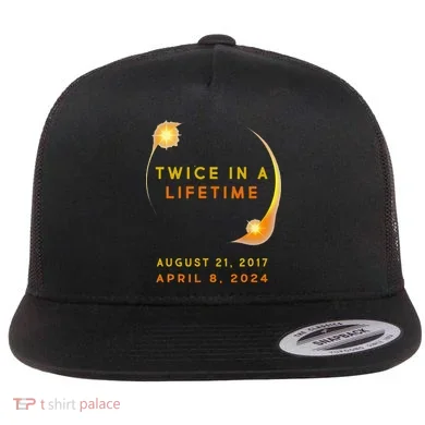 Solar Eclipse Flat Bill Trucker Hat