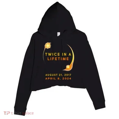 Solar Eclipse Crop Fleece Hoodie