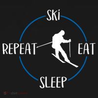 Ski Eat Sleep Repeat Gift For Skiers And Downhill Skiers Great Gift Women's Hoodie thumb 2