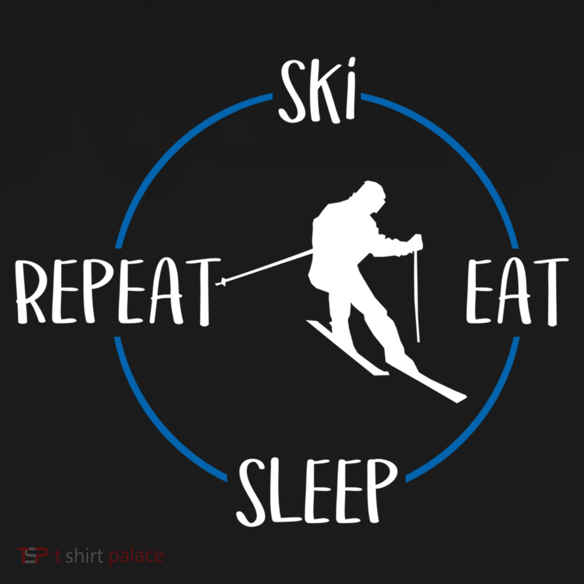 Ski Eat Sleep Repeat Gift For Skiers And Downhill Skiers Great Gift Women's Hoodie