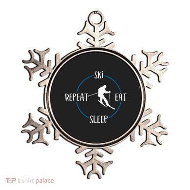 Ski Eat Sleep Repeat Gift For Skiers And Downhill Skiers Great Gift Ornament