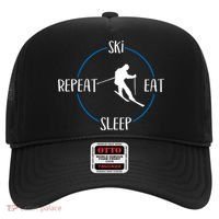 Ski Eat Sleep Repeat Gift For Skiers And Downhill Skiers Great Gift Hat thumb 0