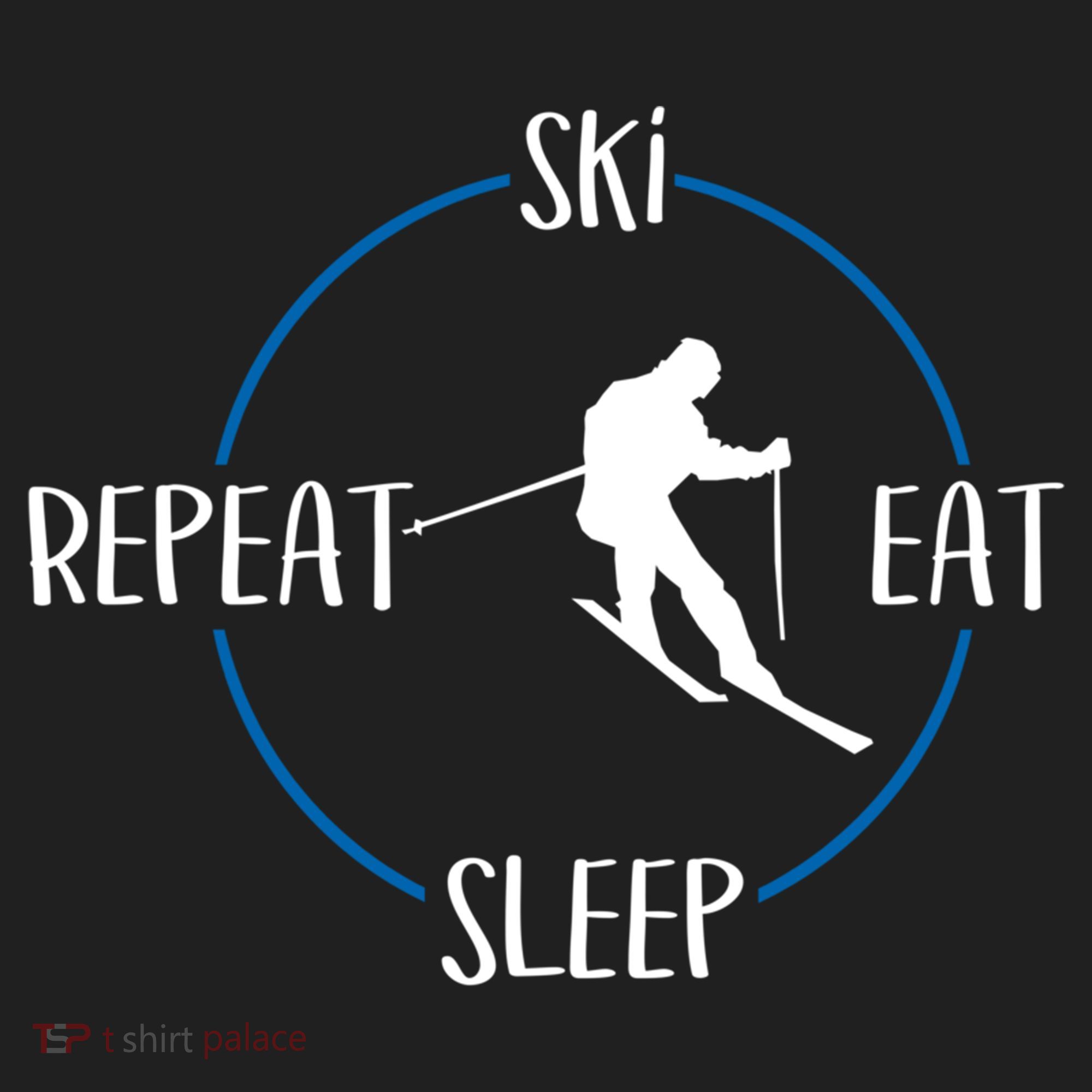 Ski Eat Sleep Repeat Gift For Skiers And Downhill Skiers Great Gift Hat