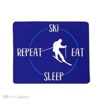 Ski Eat Sleep Repeat Gift For Skiers And Downhill Skiers Great Gift Mousepad thumb 0