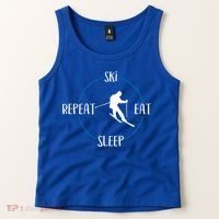 Ski Eat Sleep Repeat Gift For Skiers And Downhill Skiers Great Gift Tank Top thumb 2