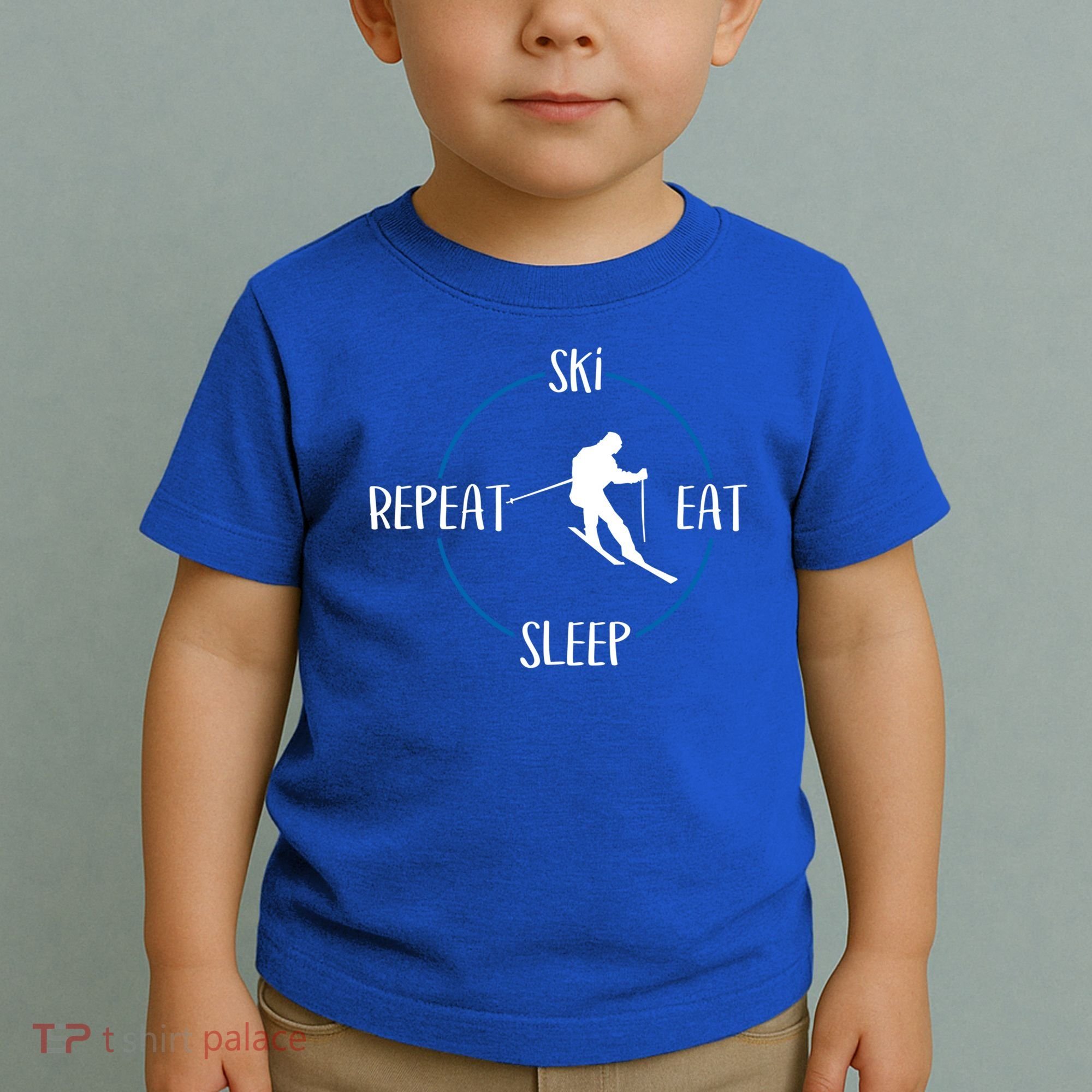 Ski Eat Sleep Repeat Gift For Skiers And Downhill Skiers Great Gift Toddler T-Shirt