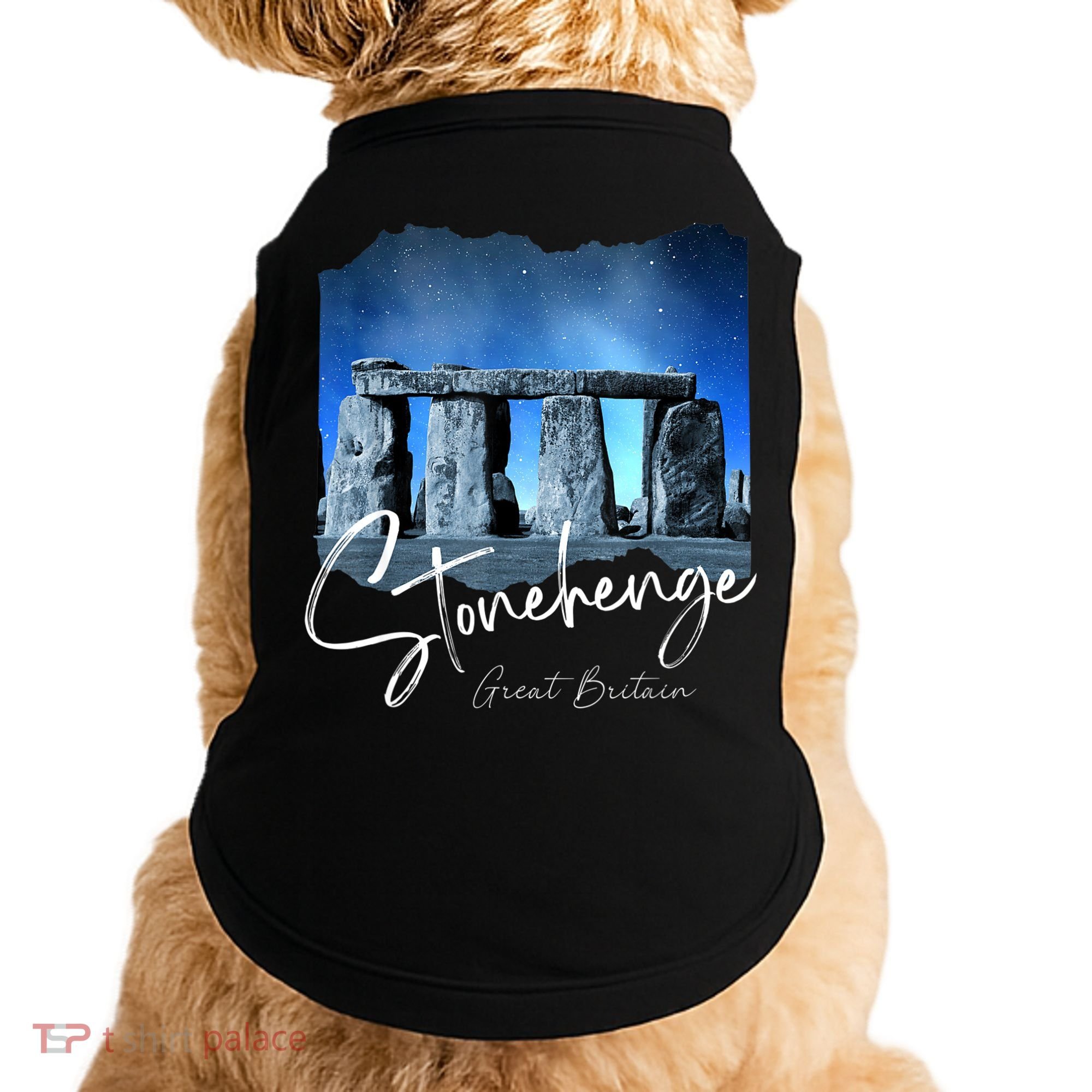 Stonehenge England Souvenir Stonehenge At Night Doggie Tank