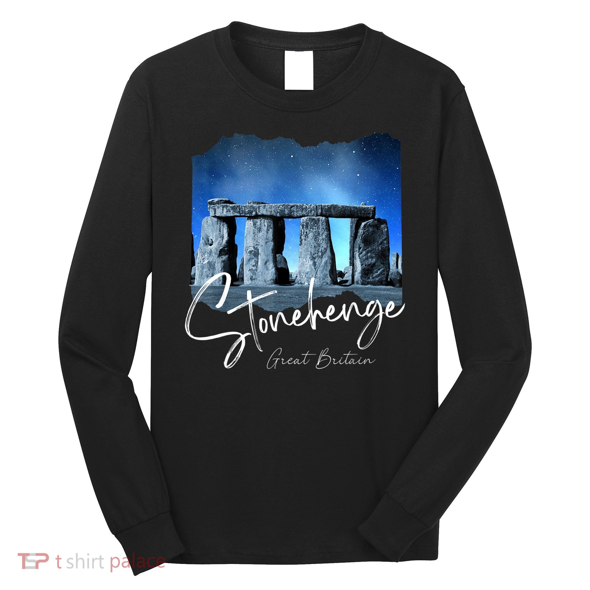 Stonehenge England Souvenir Stonehenge At Night Long Sleeve Shirt