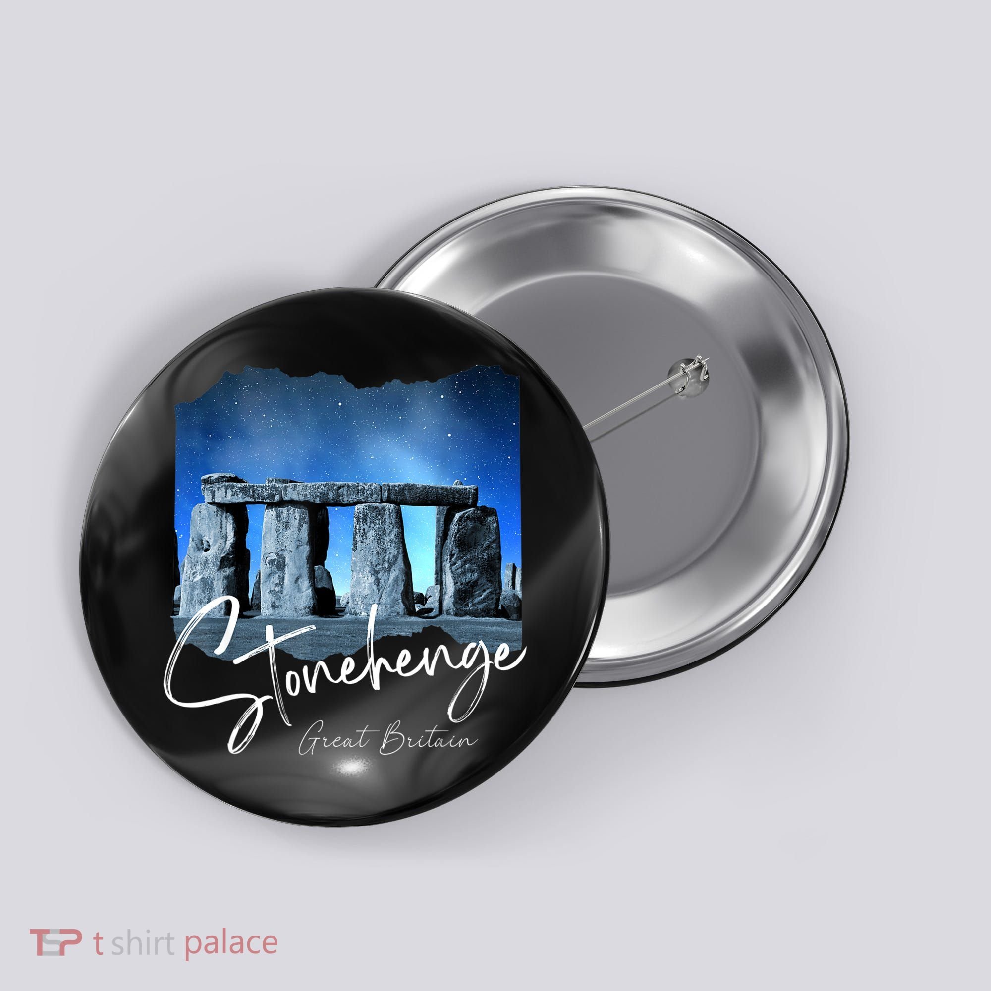Stonehenge England Souvenir Stonehenge At Night Button
