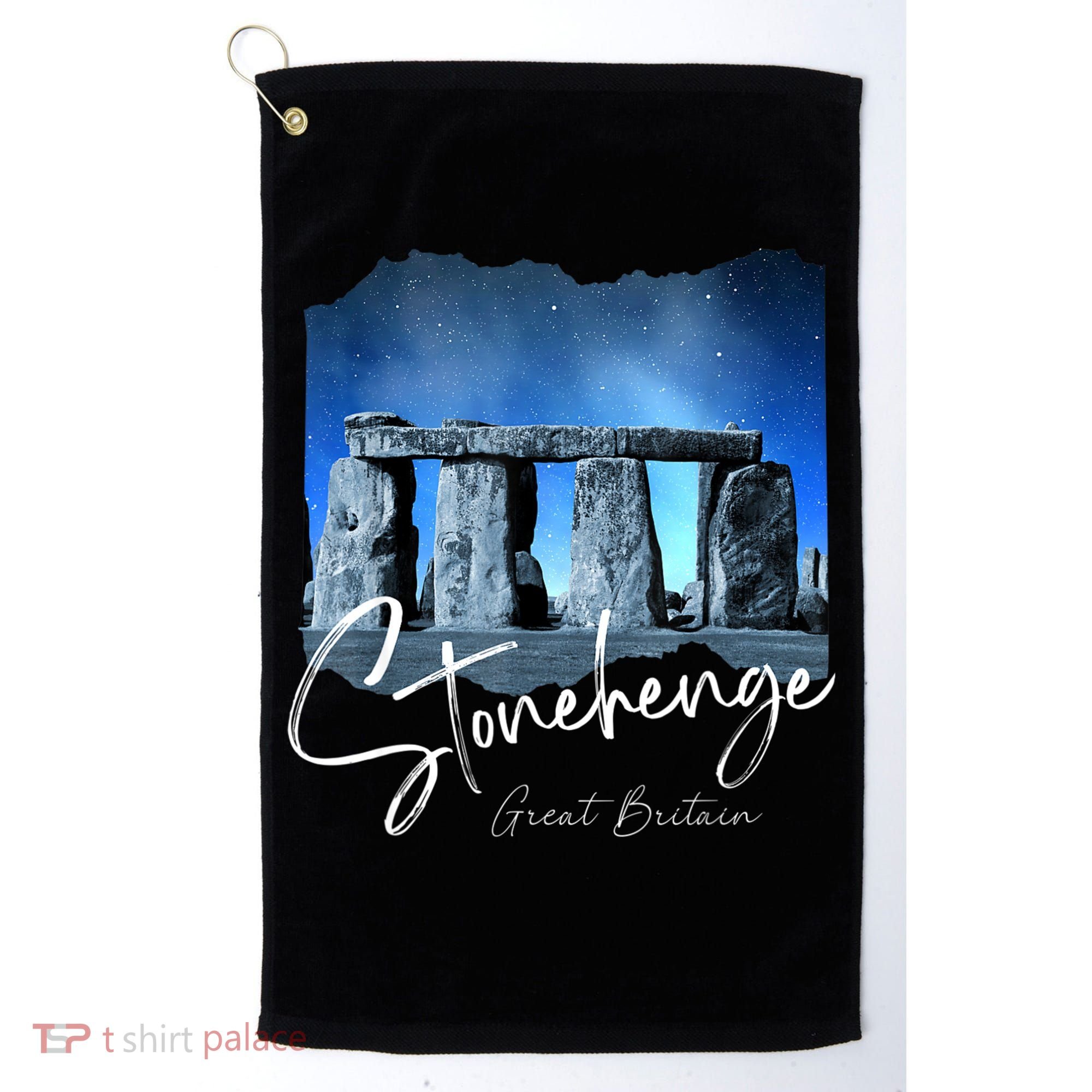 Stonehenge England Souvenir Stonehenge At Night Golf Towel
