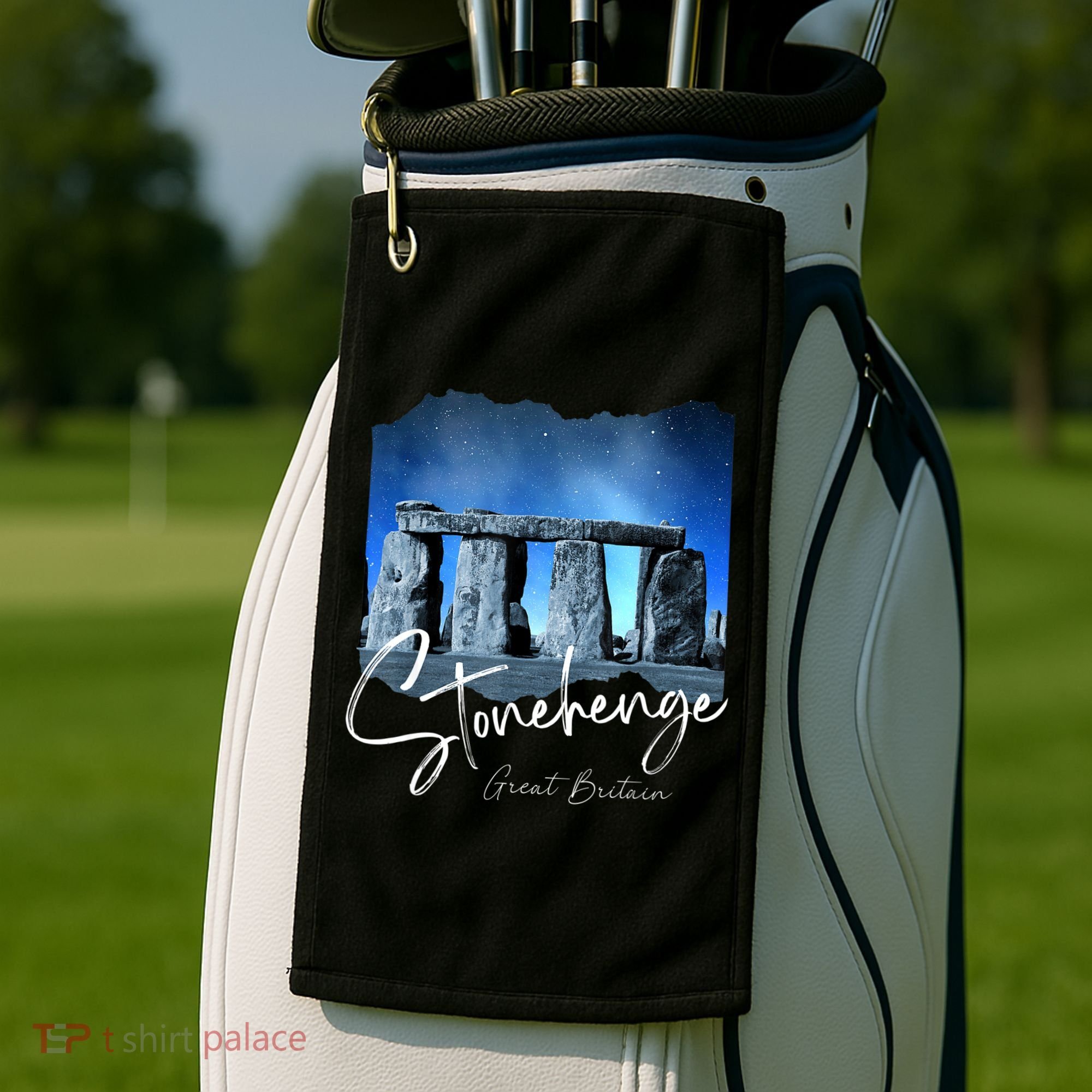Stonehenge England Souvenir Stonehenge At Night Golf Towel