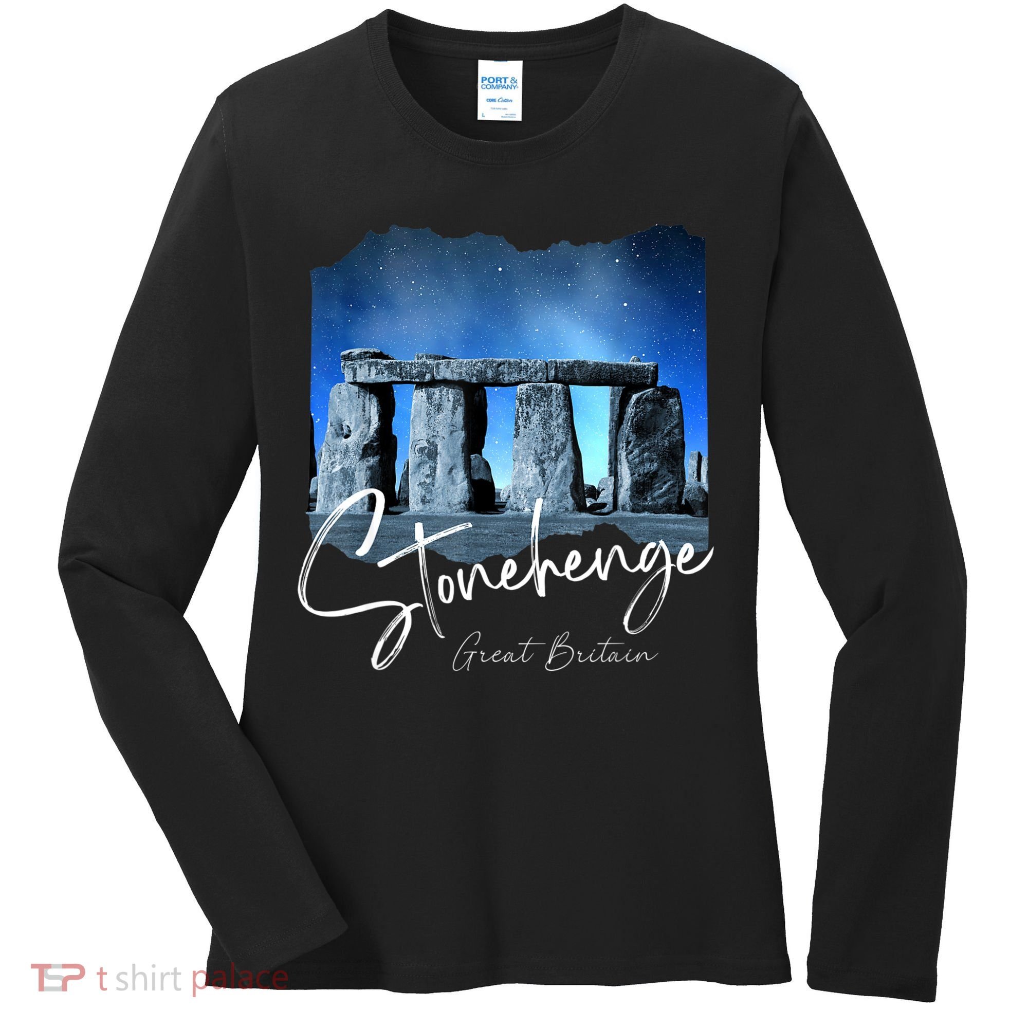 Stonehenge England Souvenir Stonehenge At Night Women's Long Sleeve Shirt