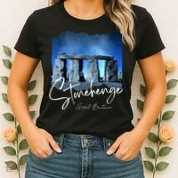 Stonehenge England Souvenir Stonehenge At Night Women's T-Shirt thumb 2
