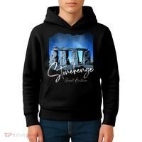 Stonehenge England Souvenir Stonehenge At Night Kids Hoodie thumb 4